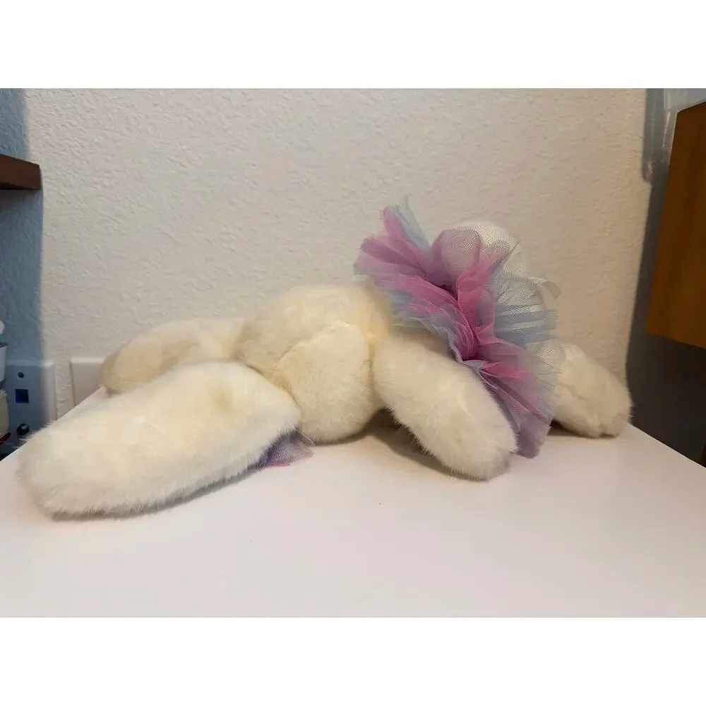 Commonwealth 1990 Ballerina Tutu Rabbit Bunny Purple/Pink Vintage Easter 14”
